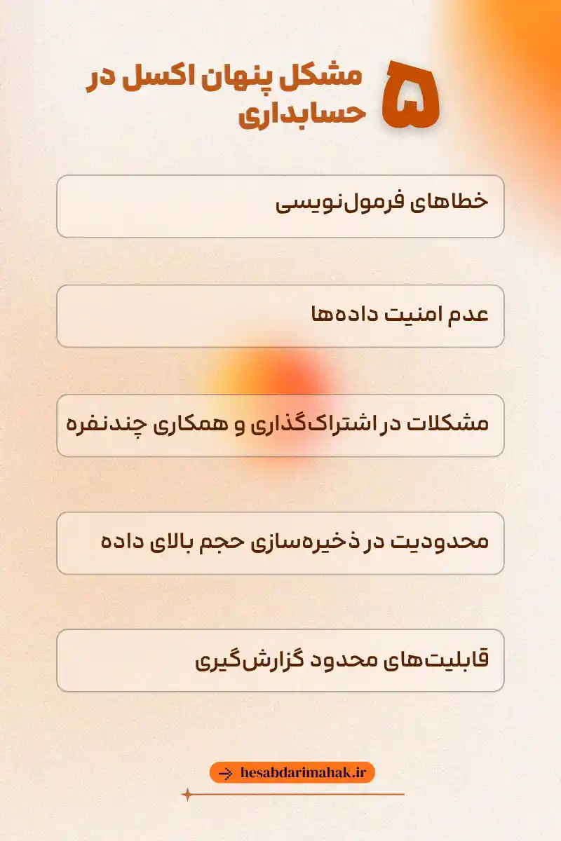 5 مشکل کار با اکسل